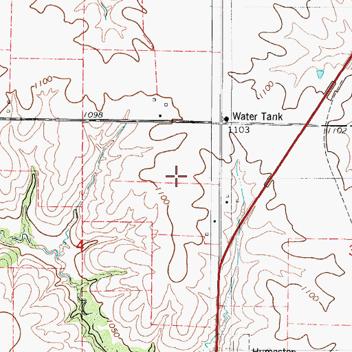 Topographic Map of Selma (historical), IA