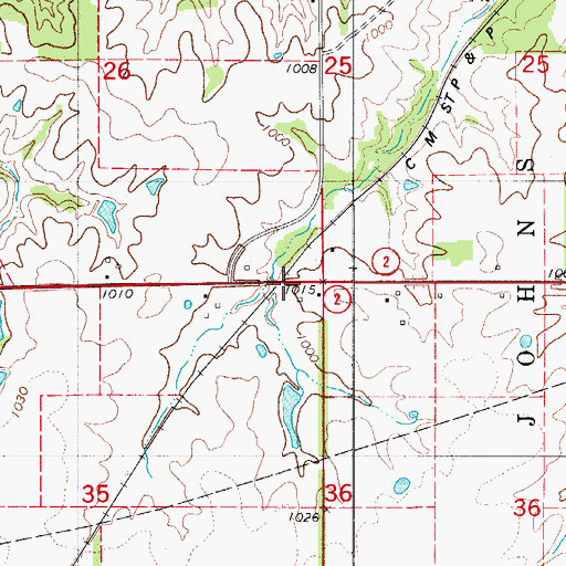 Topographic Map of Piano, IA
