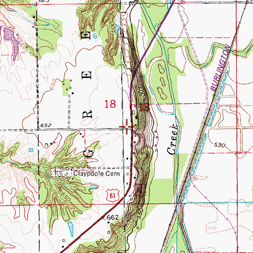 Topographic Map of Jollyville Post Office (historical), IA