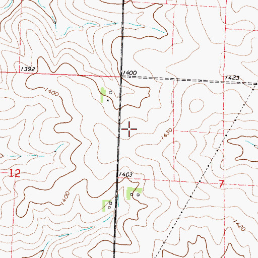 Topographic Map of Arcola Post Office (historical), IA