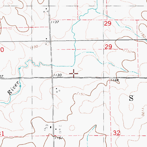 Topographic Map of Seaton Post Office (historical), IA