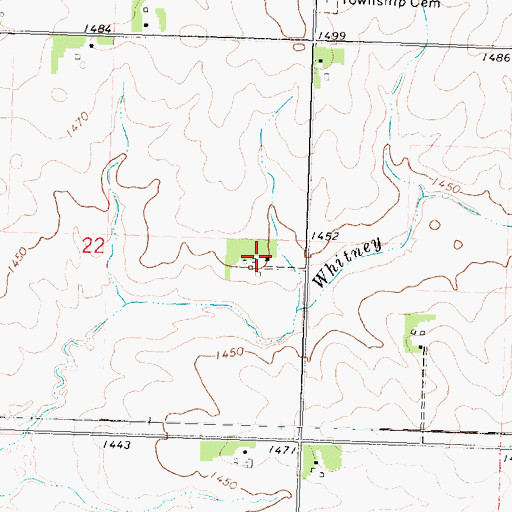 Topographic Map of Willida Post Office (historical), IA