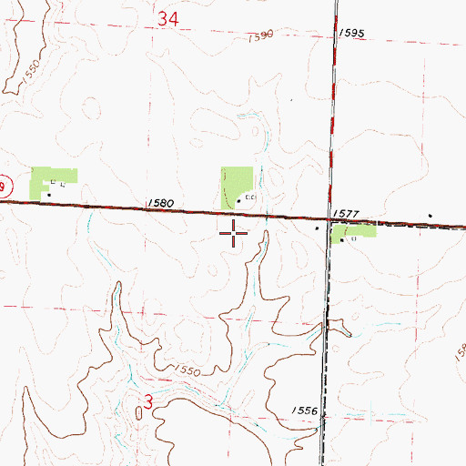 Topographic Map of Ocheyedan Post Office (historical), IA