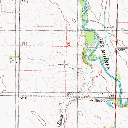 Topographic Map of Seneca Post Office (historical), IA