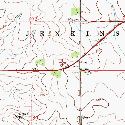 Topographic Map of Doran Post Office (historical), IA