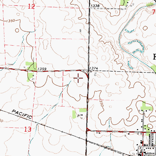Topographic Map of Freeman Post Office (historical), IA