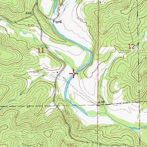 Topographic Map of Bishop Branch, AR