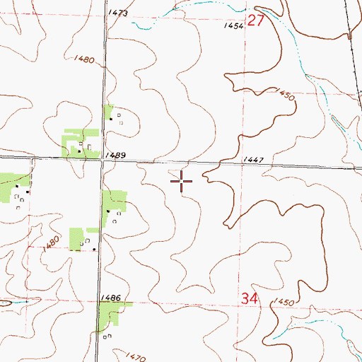 Topographic Map of Erie Post Office (historical), IA