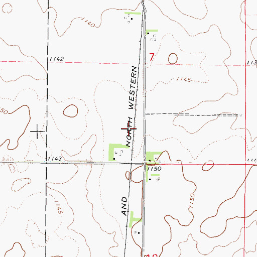 Topographic Map of Randolph Post Office (historical), IA