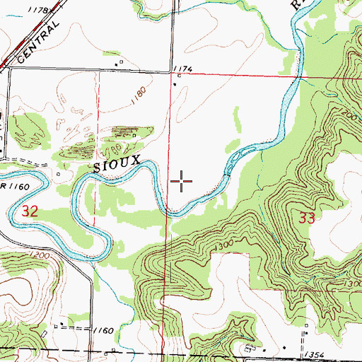 Topographic Map of Pilot Rock Post Office (historical), IA