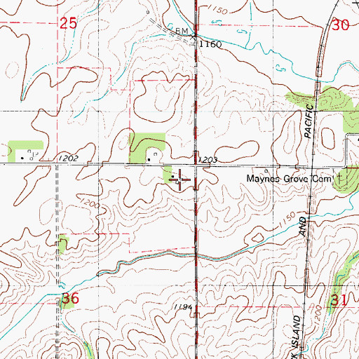 Topographic Map of Congress Post Office (historical), IA