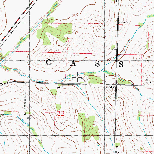 Topographic Map of Rock Run Post Office (historical), IA