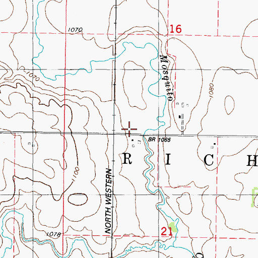 Topographic Map of Advance Post Office (historical), IA