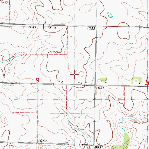 Topographic Map of Greenvale Post Office (historical), IA