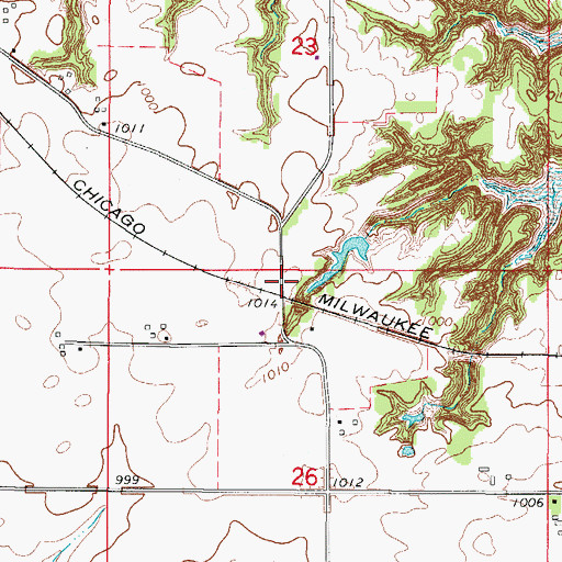 Topographic Map of Snyder Post Office (historical), IA