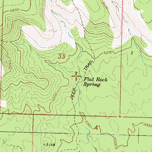 Topographic Map of Flat Rock Spring, AZ