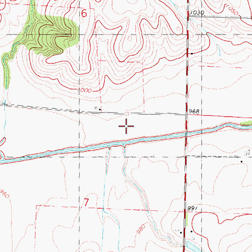 Topographic Map of Vaughn Post Office (historical), IA