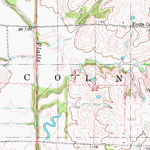Topographic Map of Marena Post Office (historical), IA