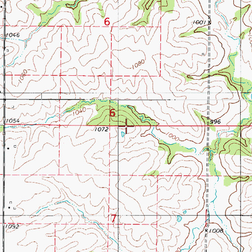 Topographic Map of Livingston Post Office (historical), IA