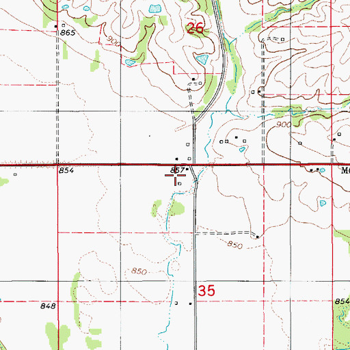 Topographic Map of Kirkwood Post Office (historical), IA