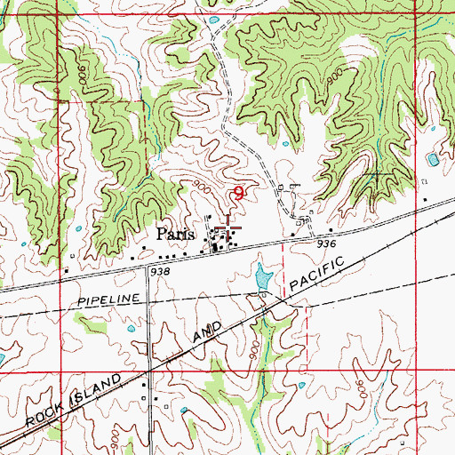 Topographic Map of Bunch Post Office (historical), IA