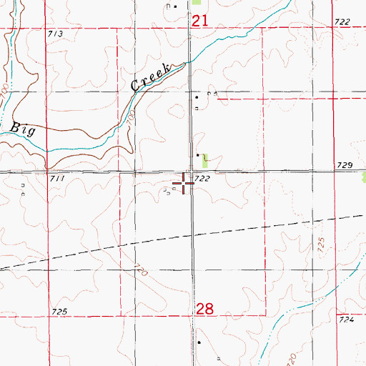 Topographic Map of Cotton Grove Post Office (historical), IA
