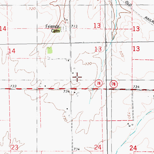 Topographic Map of Winona Post Office (historical), IA