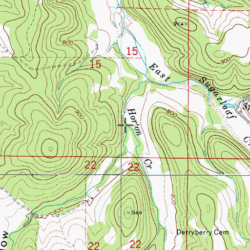 Topographic Map of Black Bear Hollow, AR