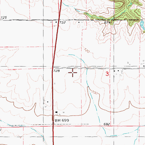 Topographic Map of Wayne Post Office (historical), IA