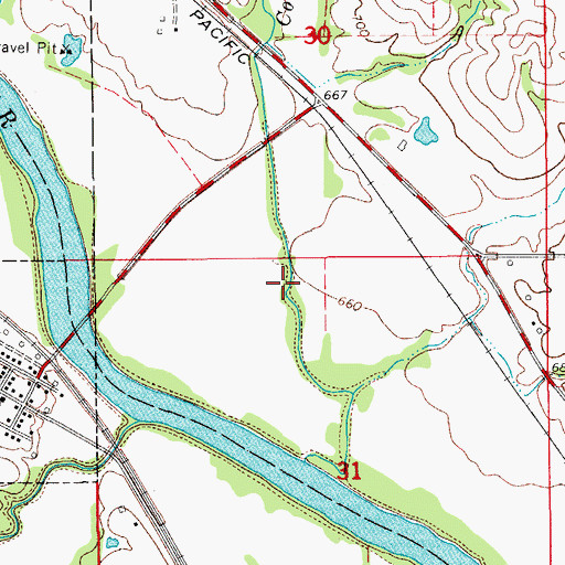Topographic Map of Dudley Post Office (historical), IA
