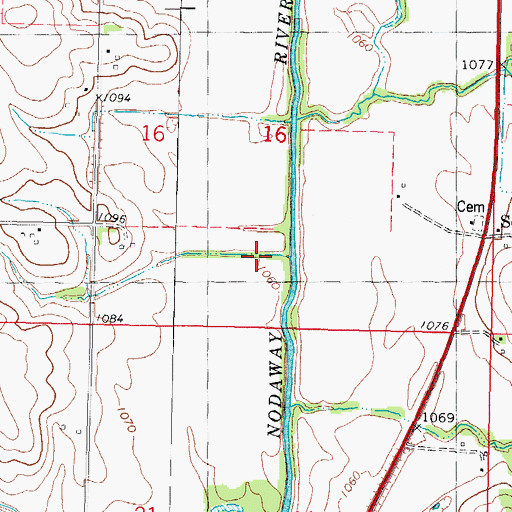 Topographic Map of Sciola Post Office (historical), IA