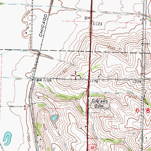Topographic Map of Parna Post Office (historical), IA