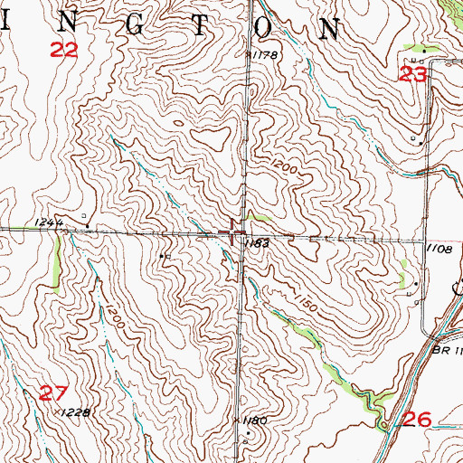 Topographic Map of Taylor Station Post Office (historical), IA