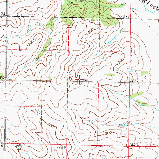 Topographic Map of Jackson Post Office (historical), IA