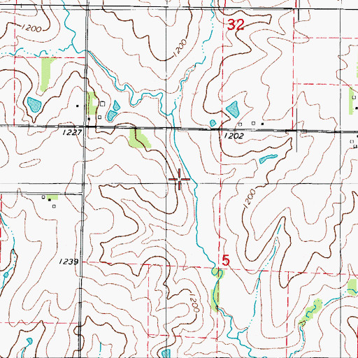 Topographic Map of Wells Post Office (historical), IA