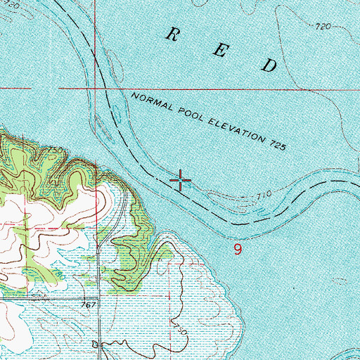 Topographic Map of Rousseau Post Office (historical), IA