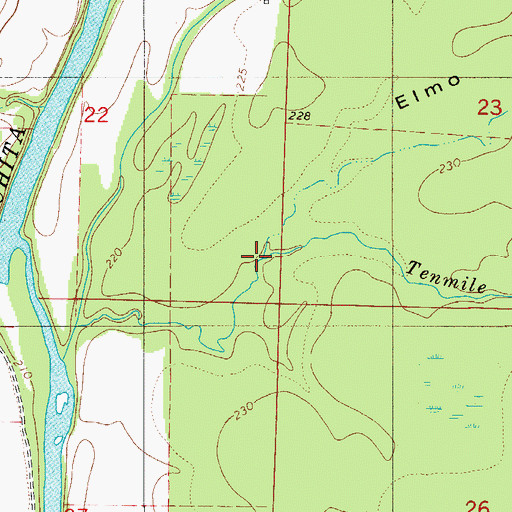 Topographic Map of Black Branch, AR