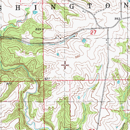Topographic Map of Temple Hill Post Office (historical), IA