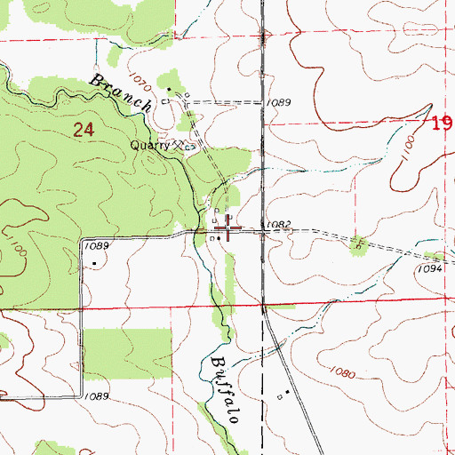 Topographic Map of Buffalo Grove Post Office (historical), IA