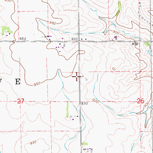 Topographic Map of West Prairie Post Office (historical), IA