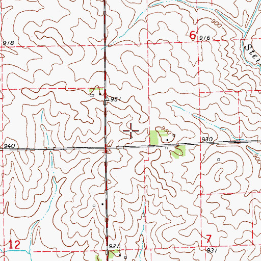 Topographic Map of Paul Post Office (historical), IA