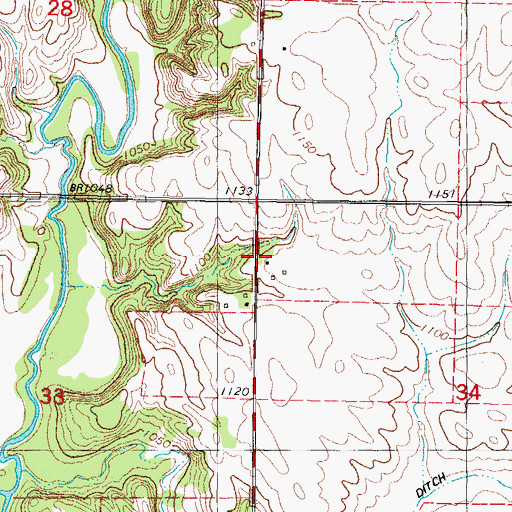 Topographic Map of Northville Post Office (historical), IA
