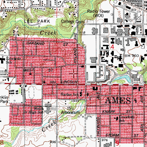 Topographic Map of P L Post Office (historical), IA