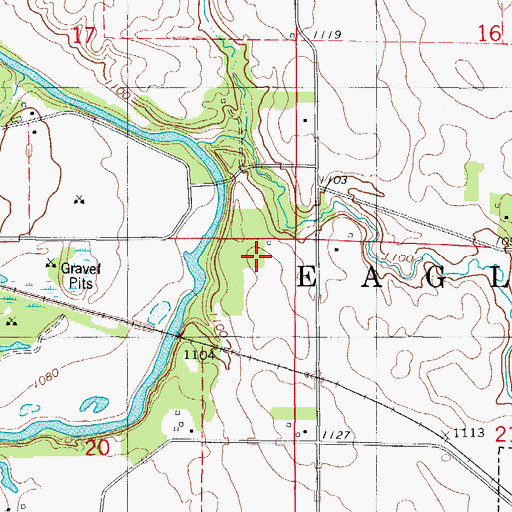 Topographic Map of Eagle Grove Post Office (historical), IA