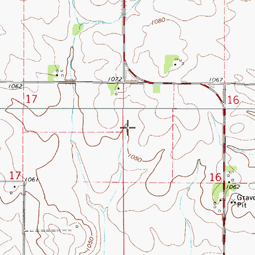 Topographic Map of Ingham Post Office (historical), IA
