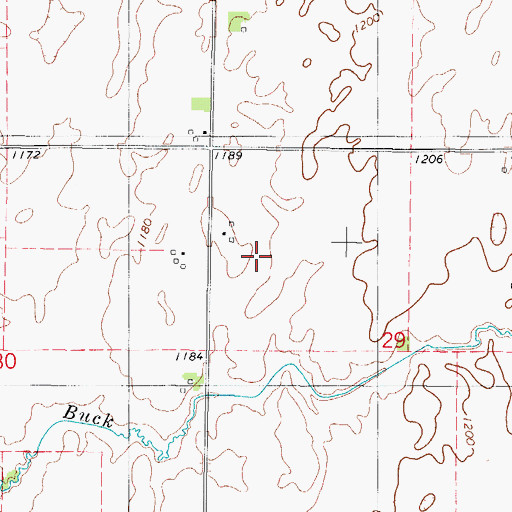 Topographic Map of Waterman Post Office (historical), IA