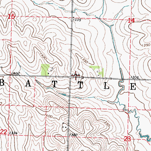 Topographic Map of Willow Dale Post Office (historical), IA