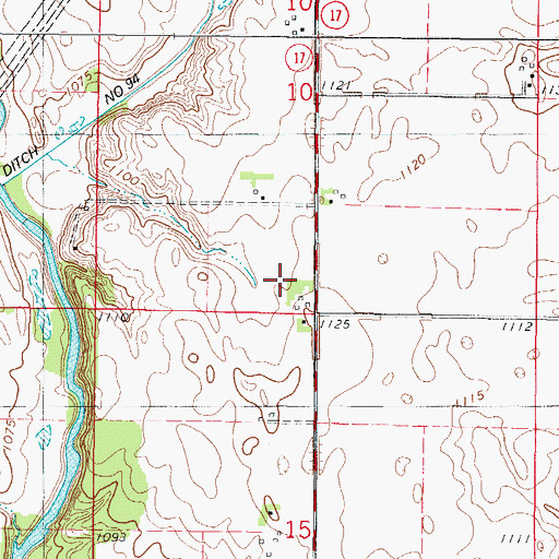 Topographic Map of Bach Grove Post Office (historical), IA