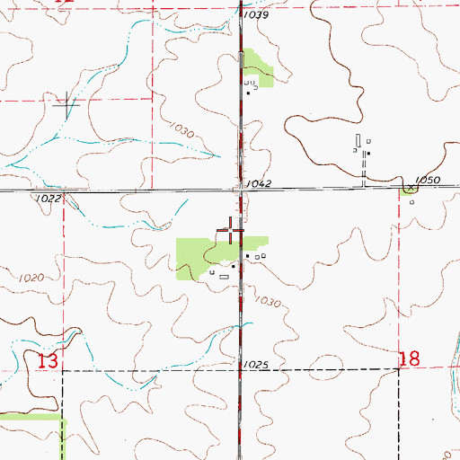Topographic Map of Boylans Grove Post Office (historical), IA