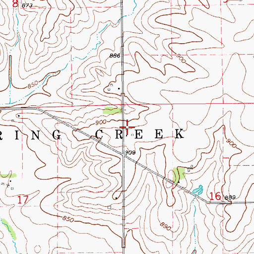 Topographic Map of Enterprise Post Office (historical), IA